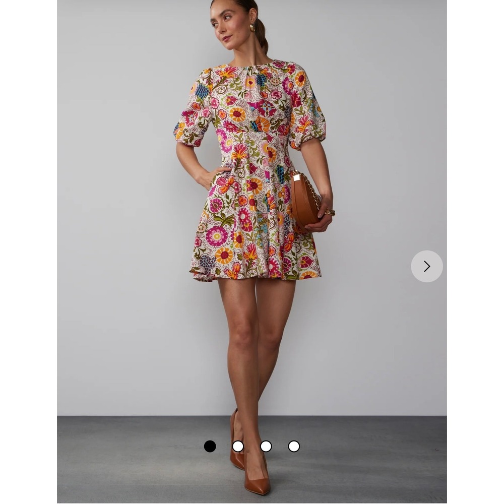 NY&C‎ Floral Print Mini Dress Short Sleeve Summer Fit & Flare Women's